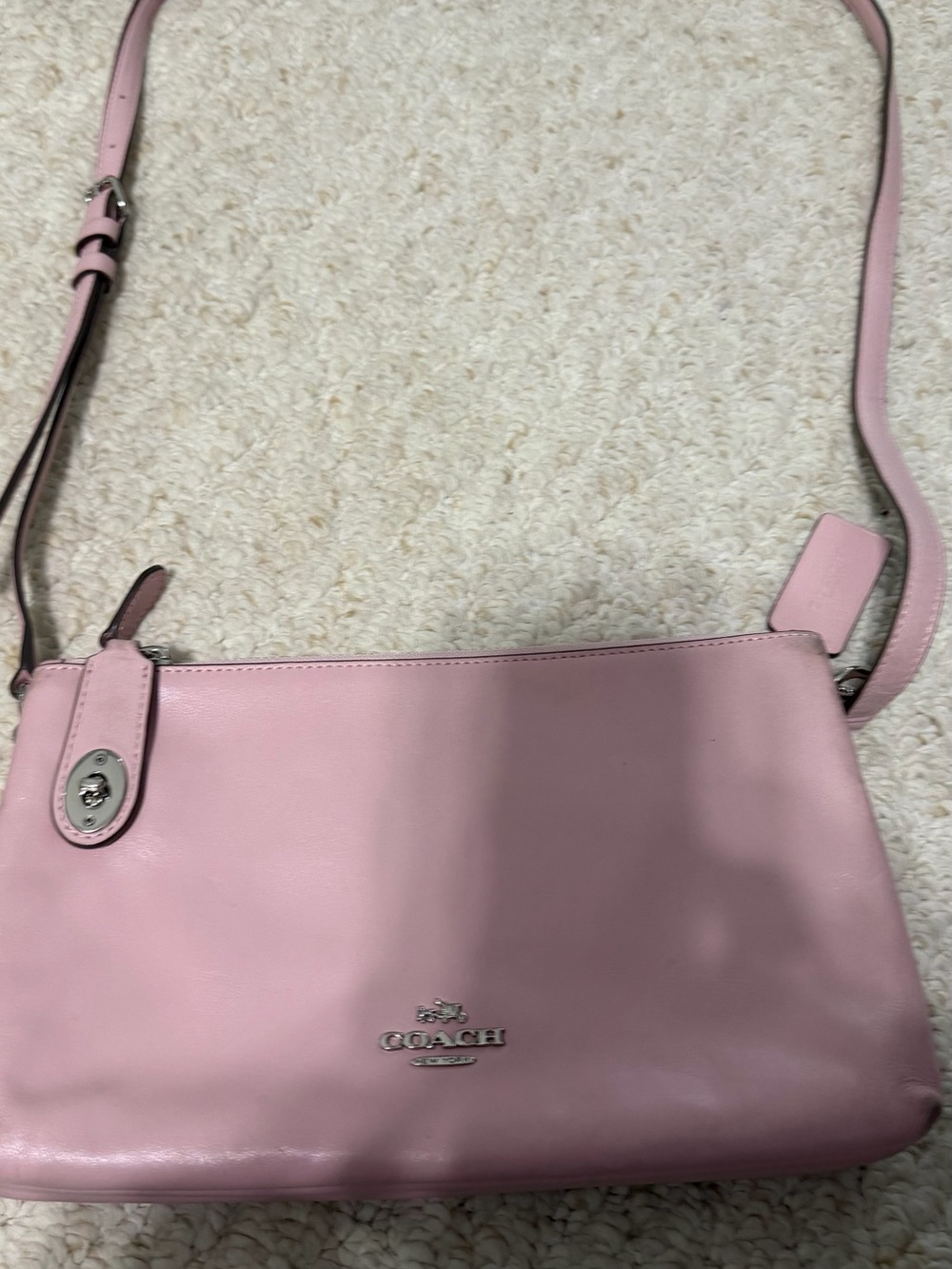 Coach Light Pink Leather Crossbody Bag